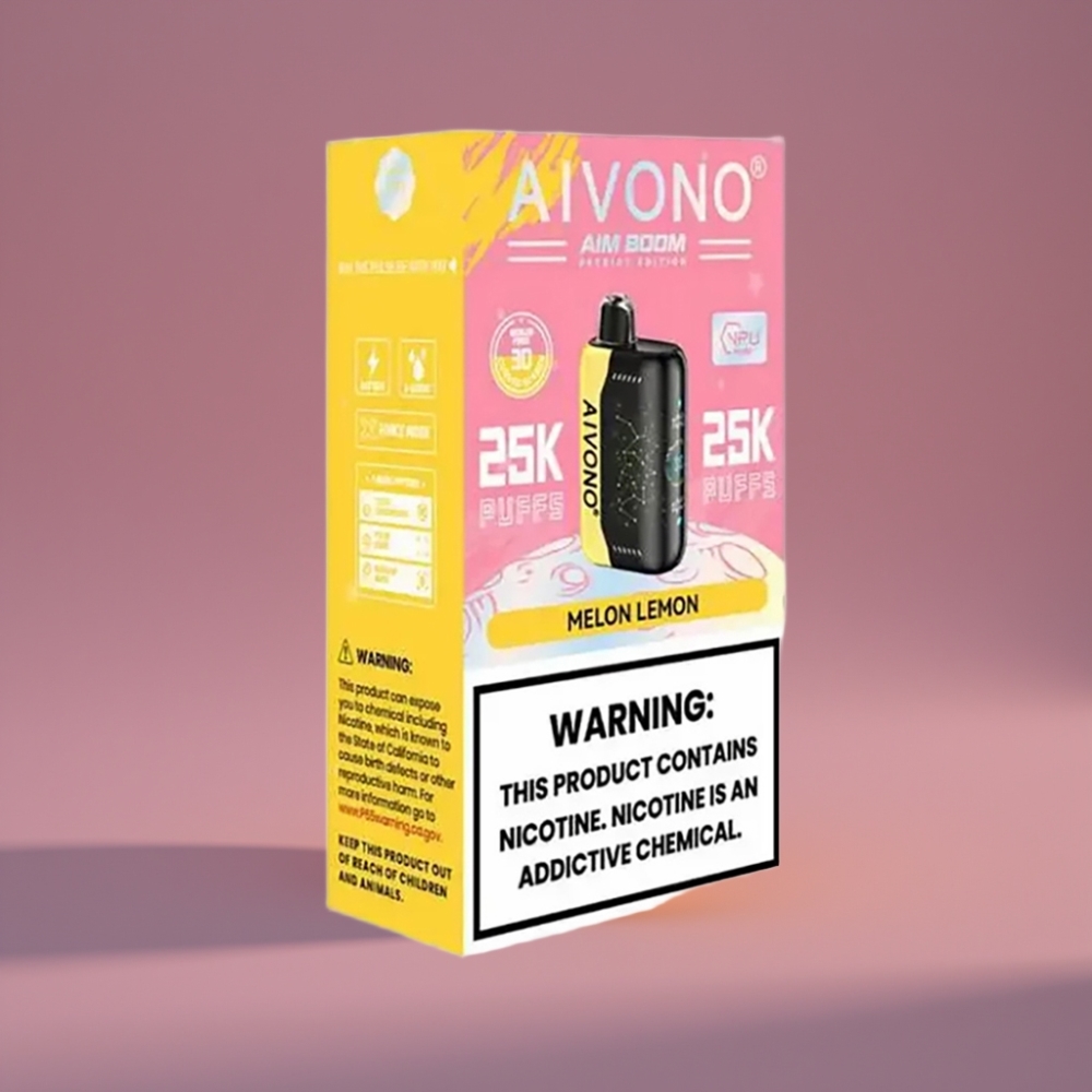Aivono AIM BOOM 25000 Puffs 28ml 650mAh 1.2ohm Typ-C Meloun Citrón
