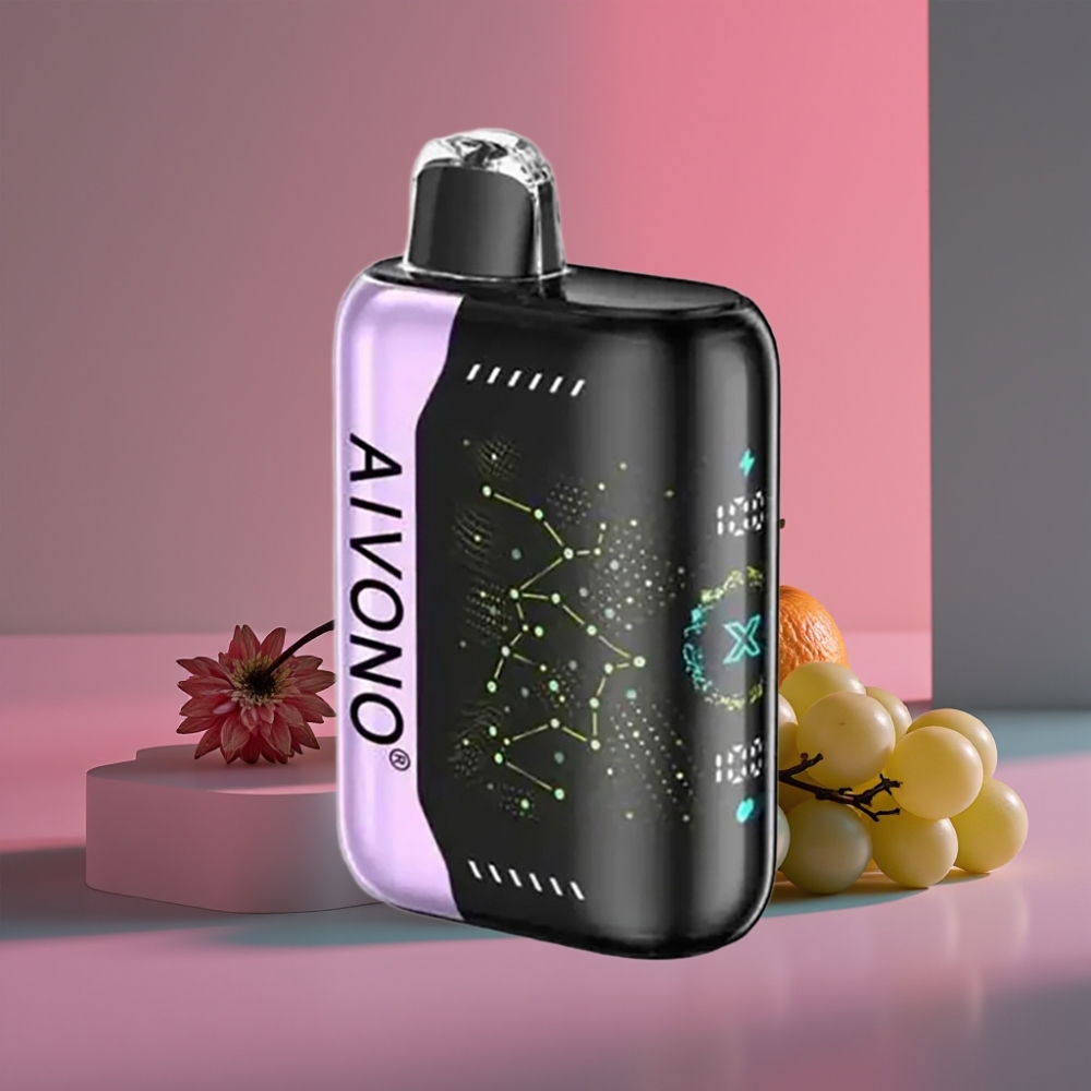 Aivono AIM BOOM 25000 Puffs 28ml 650mAh 1.2ohm Typ-C Zelené Jablko Hroznové