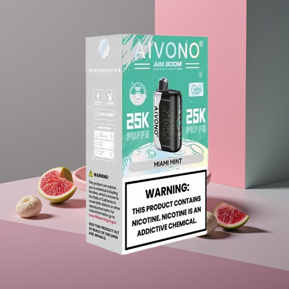 Aivono AIM BOOM 25000 Puffs 28ml 650mAh Miami Měta Disposable Vape