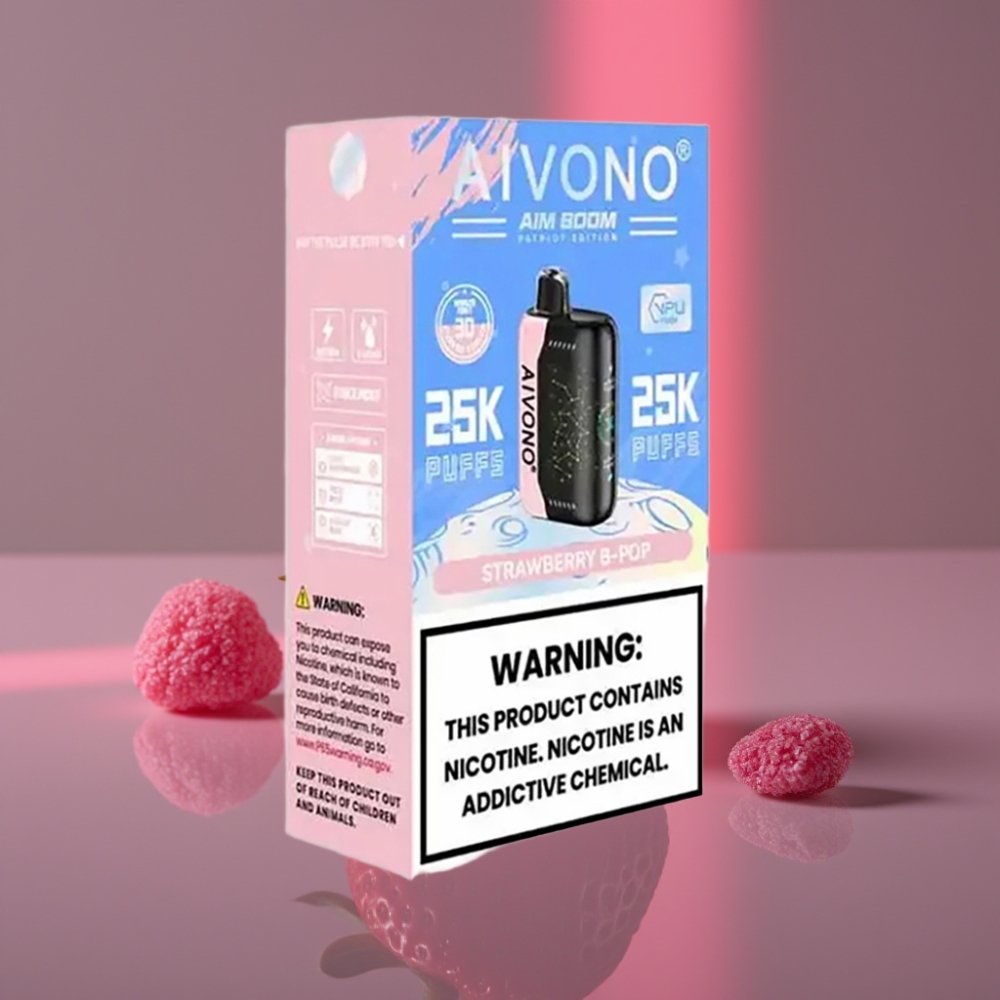 Aivono Aim Boom 25000 Puffs 28ml 650mAh 1.2ohm Typ-C 90g Jahodový B Pop