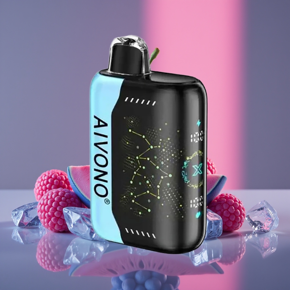 Aivono Aim Boom 25000 Puffs 28ml 650mAh 1.2ohm Typ-C Modrá Malina Led Disposable Vape