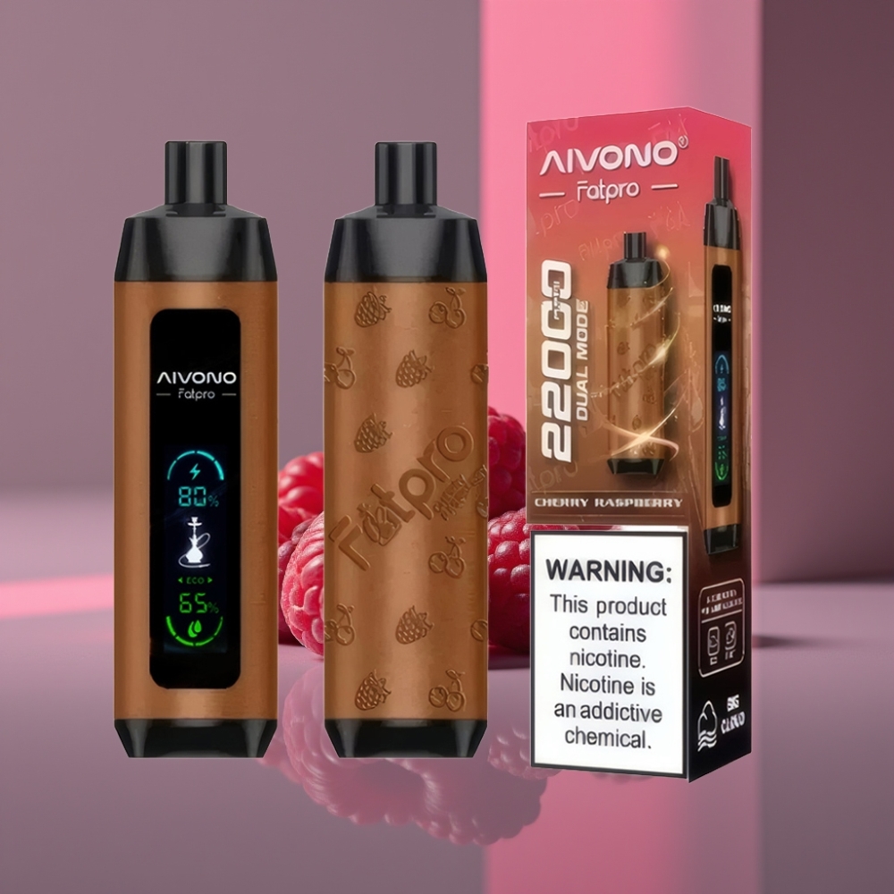 Aivono Aim Fatpro 22000 Puffs Disposable Vape Třešňová Malina 28ml 600mAh Dual Modes