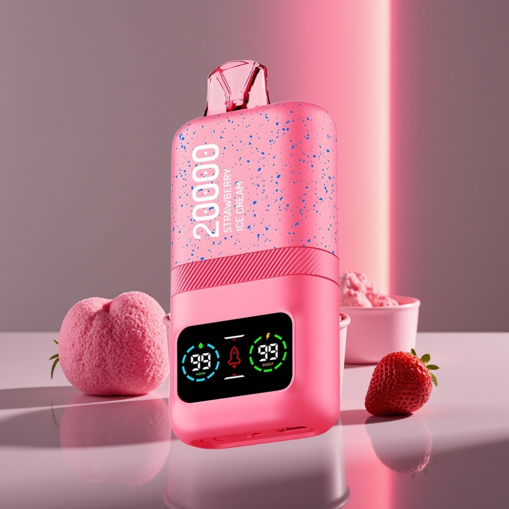 Aivono Aim Magic 20000 Puffs 0%-5% Nikotin 26ml jahodová zmrzlina Typ-C LCD Dual Mesh