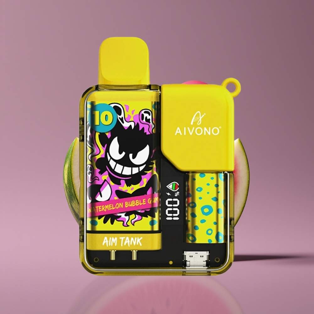 Aivono AIM-TANK 9500 Puffs 18ml/650mAh LCD 1.2Ω Vodní Meloun Žvýkačka