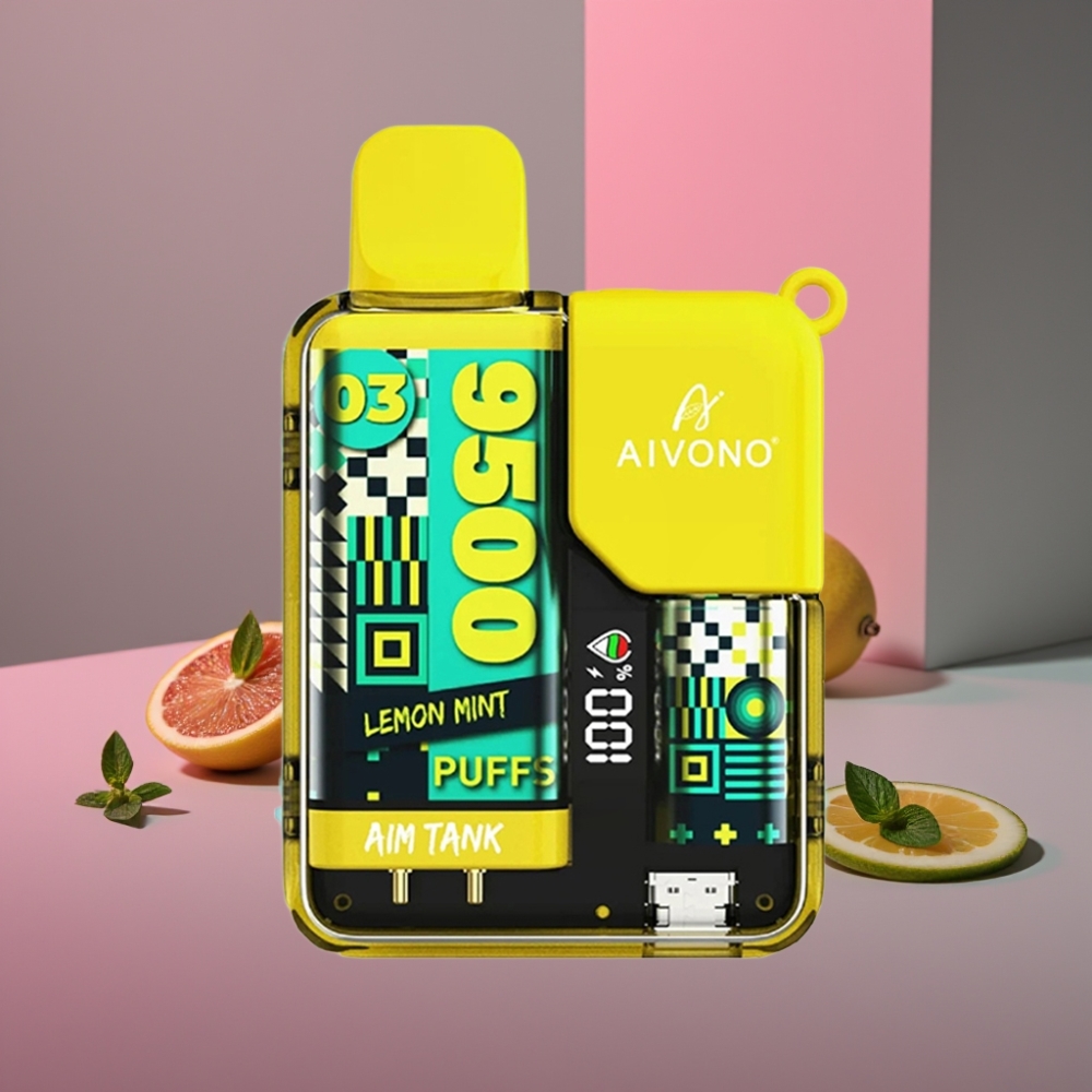 Aivono AIM-TANK 9500 Puffs 18ml 650mAh LCD 1.2ohm Citrónová Máta