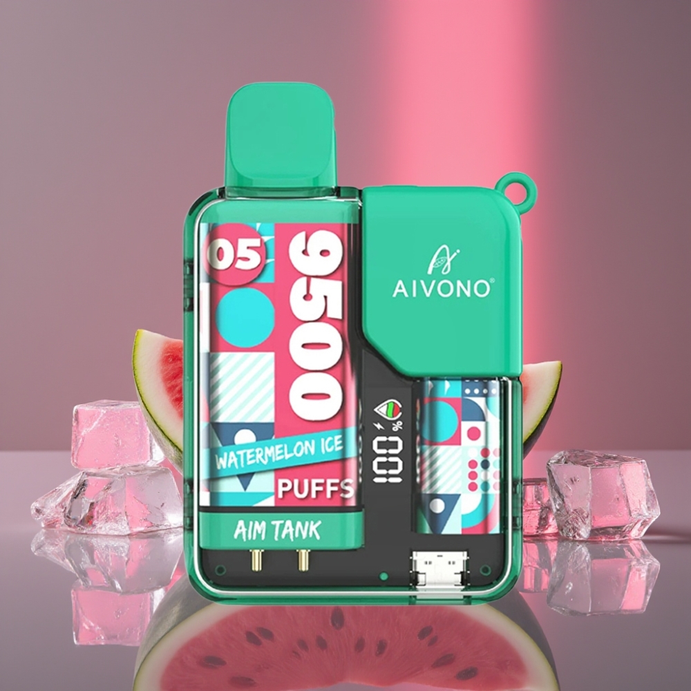 Aivono AIM-TANK 9500 Puffs 18ml 650mAh LCD Vodní Meloun Led Disposable Vape