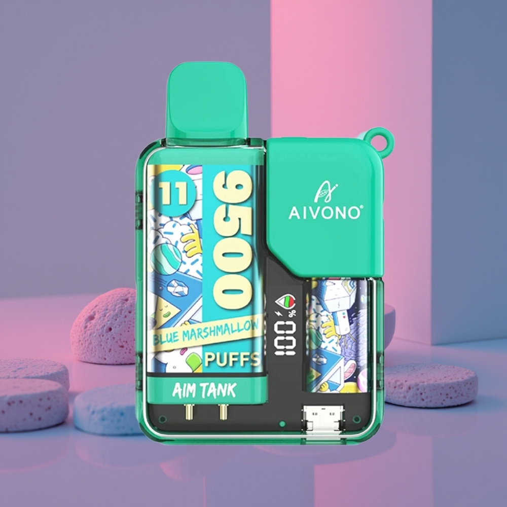 Aivono Aim Tank 9500 Puffs 18ml/650mAh LCD Modrý Marshmallow Disposable Vape