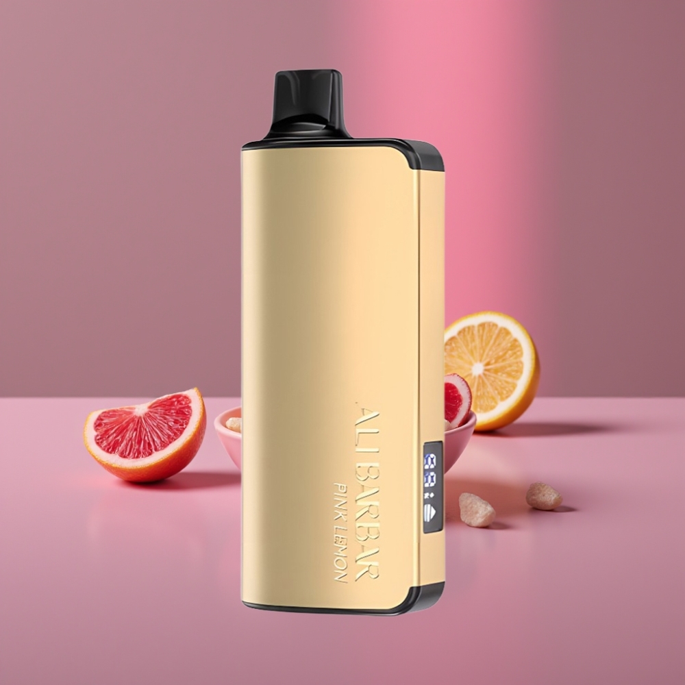 Alibarbar Ingot 9000 Puffs Disposable Vape Růžový Citron 22ml 2350mAh LED