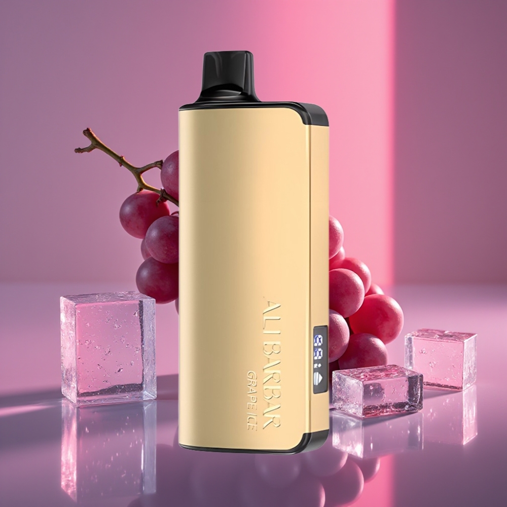 Alibarbar Ingot 9000 Puffs Jednorázová E-cigareta Hroznový Led 22ml 2350mAh LED