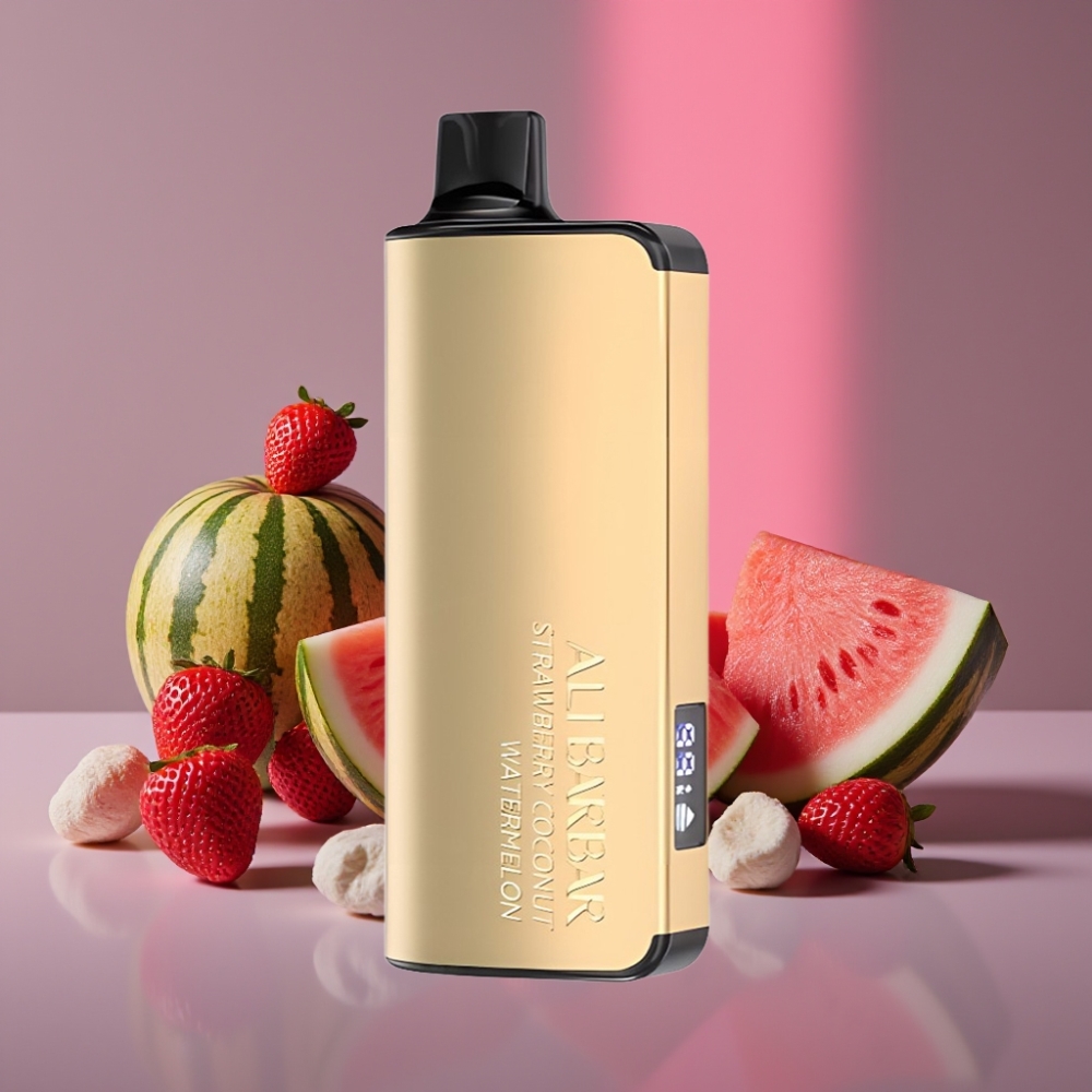 Alibarbar Ingot 9000 Puffs Jednorázová Vape Jahoda Kokos Vodní Meloun 22ml 2350mAh