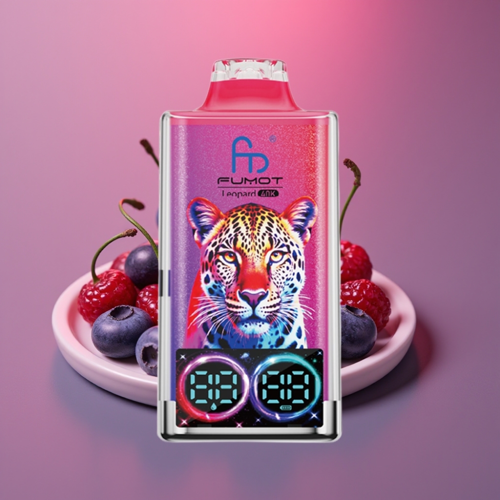 Fumot Leopard 40K Puffs 0-5% Nikotin 700mAh Dual Mesh Type-C Borůvka Třešeň Brusinka