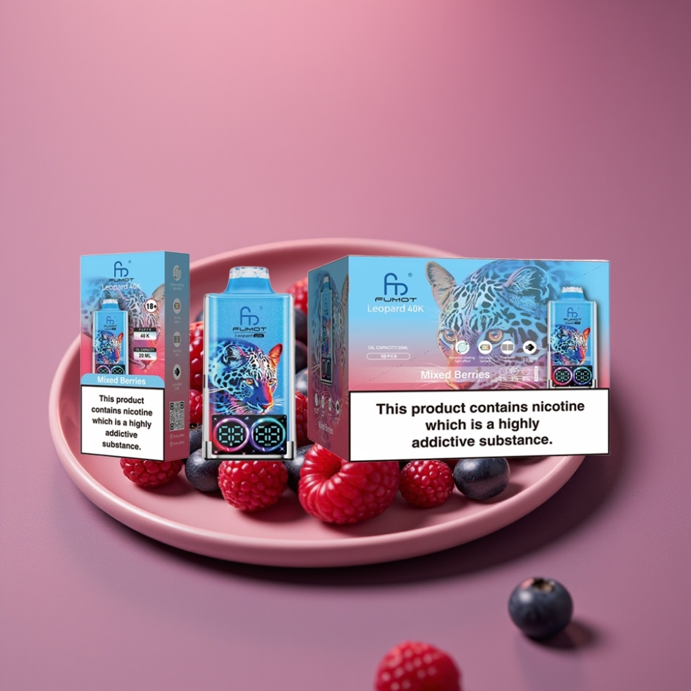 Fumot Leopard 40K Puffs 0-5% Nikotin 700mAh Dual Mesh Type-C Směs Bobulí