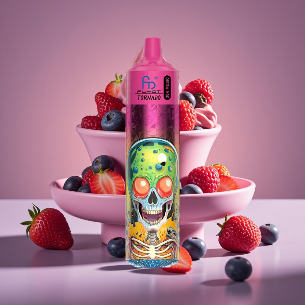 Fumot RandM Tornado 30000 Puffs 30mL 2%/5% 1.0 Ohm 600mAh Borůvka Jahoda Malina Zmrzlina