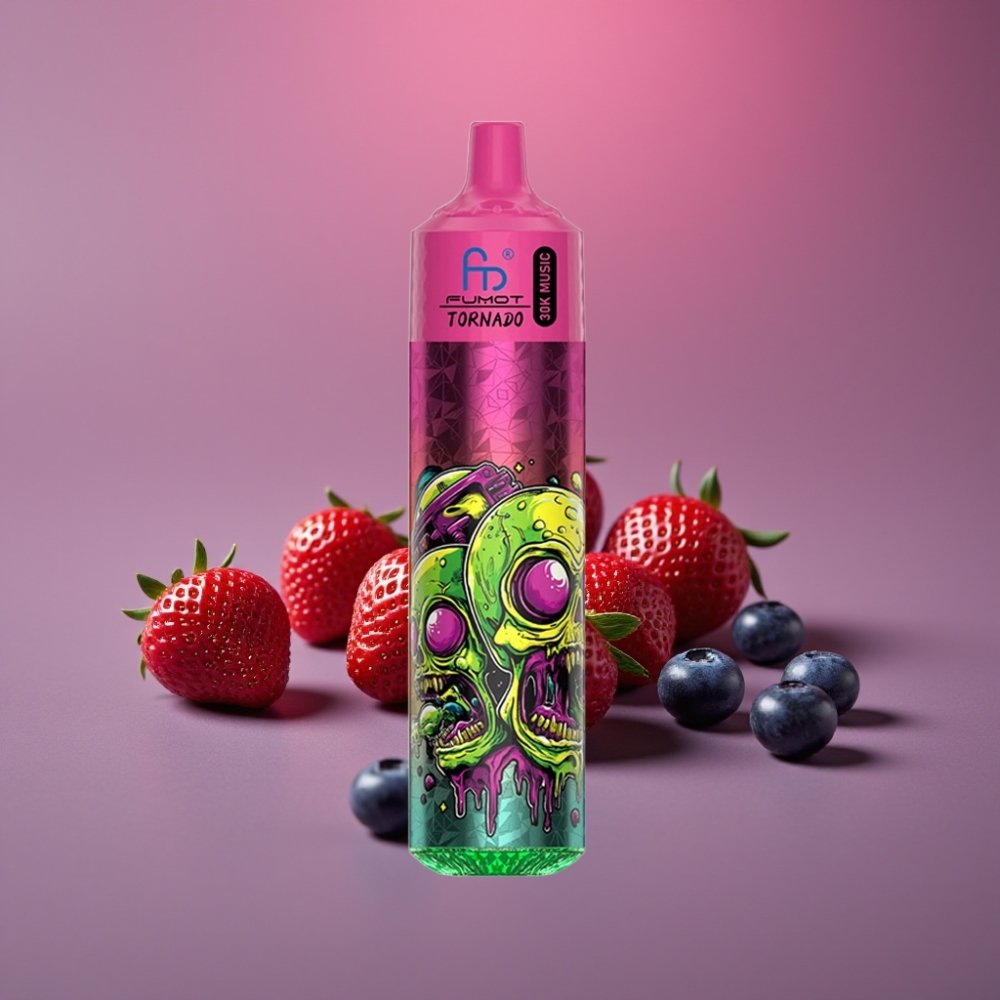 Fumot RandM Tornado 30000 Puffs 30mL 2%/5% 1.0 Ohm 600mAh Jahoda Borůvka