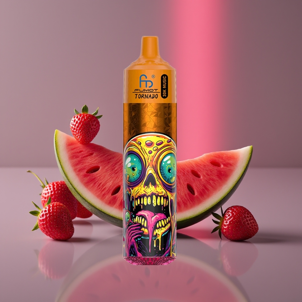 Fumot RandM Tornado 30000 Puffs 30mL 2%/5% Jahoda Vodní Meloun