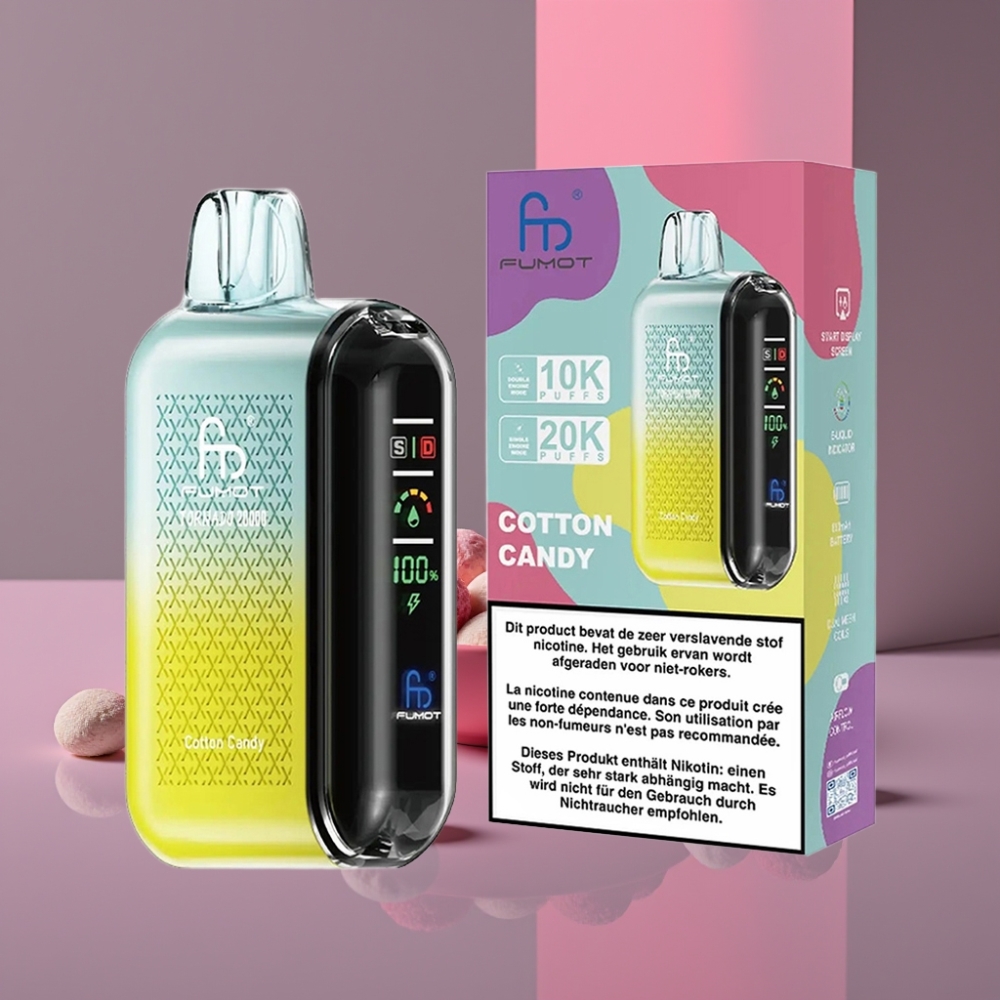 Fumot Tornado 20000 Puffs Dual Mesh 20ml 850mAh Cotton Candy Cukrová Vata
