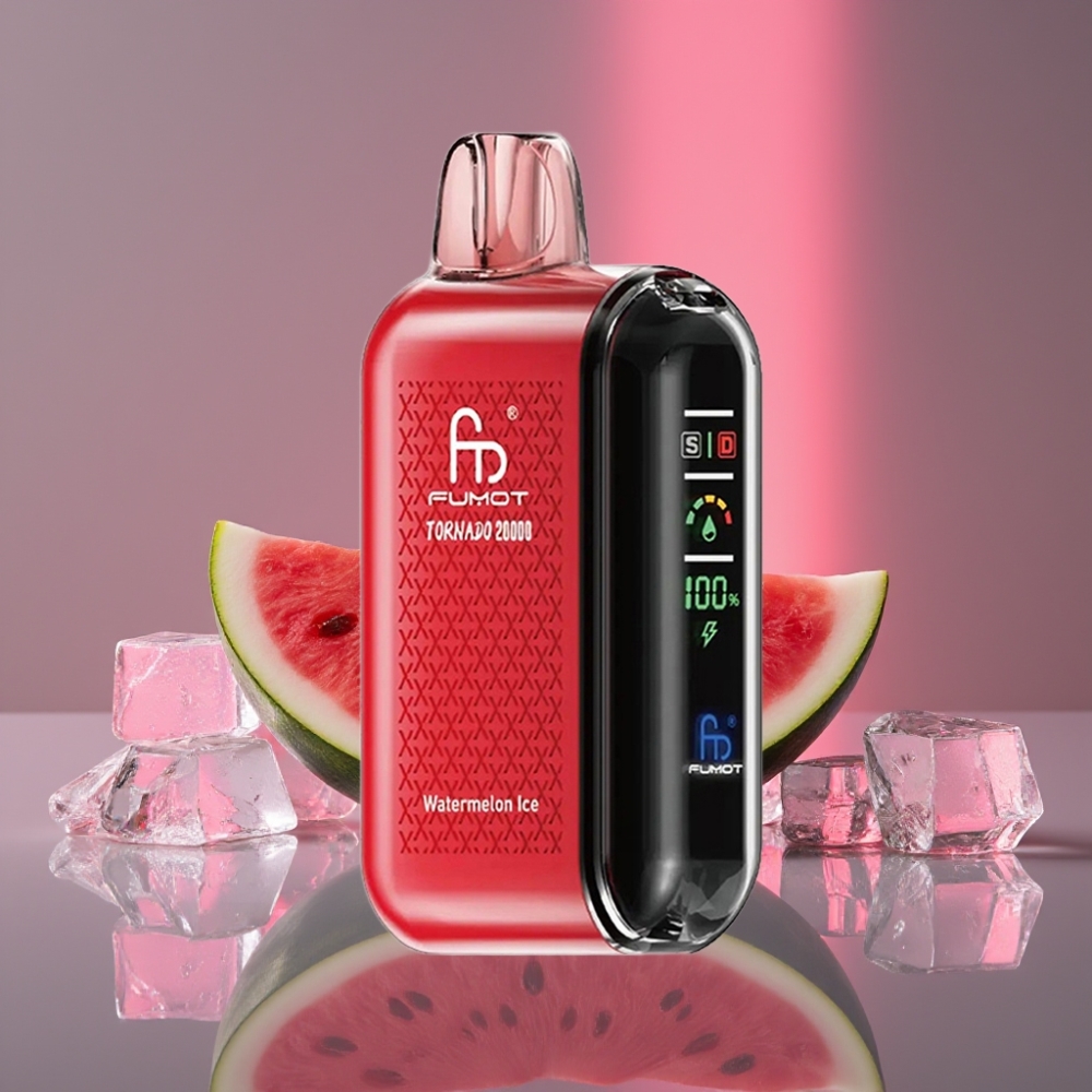 Fumot Tornado 20000 Puffs Dual Mesh 20ml 850mAh Display Airflow 2% Vodní Meloun Led
