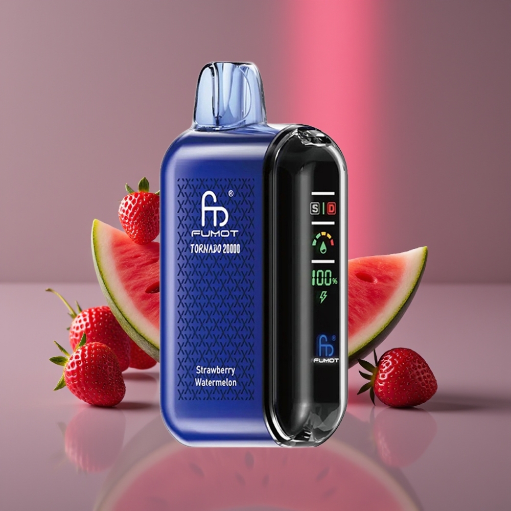 Fumot Tornado 20000 Puffs Dual Mesh 20ml 850mAh Display Strawberry Watermelon