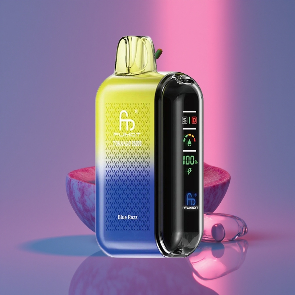Fumot Tornado 20000 Puffs Dual Mesh 20ml 850mAh Modrá Malina