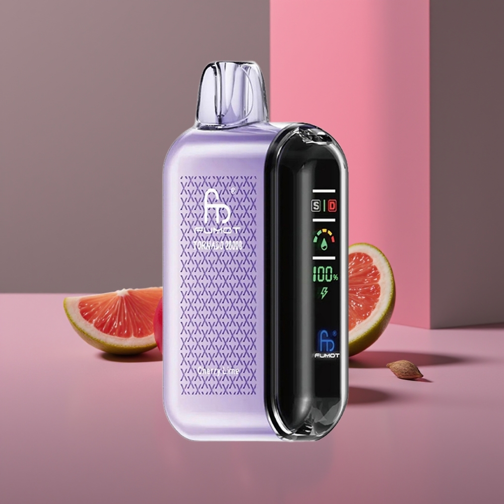 Fumot Tornado 20000 Puffs Dual Mesh Coil 20ml 850mAh Cherry Lime Třešeň Limetka