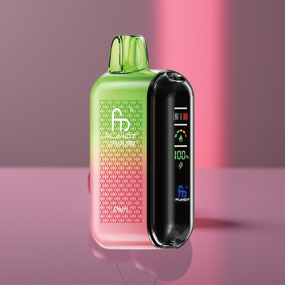Fumot Tornado 20000 Puffs Dual Mesh Coil 20ml 850mAh Smart Display Cherry Třešňová