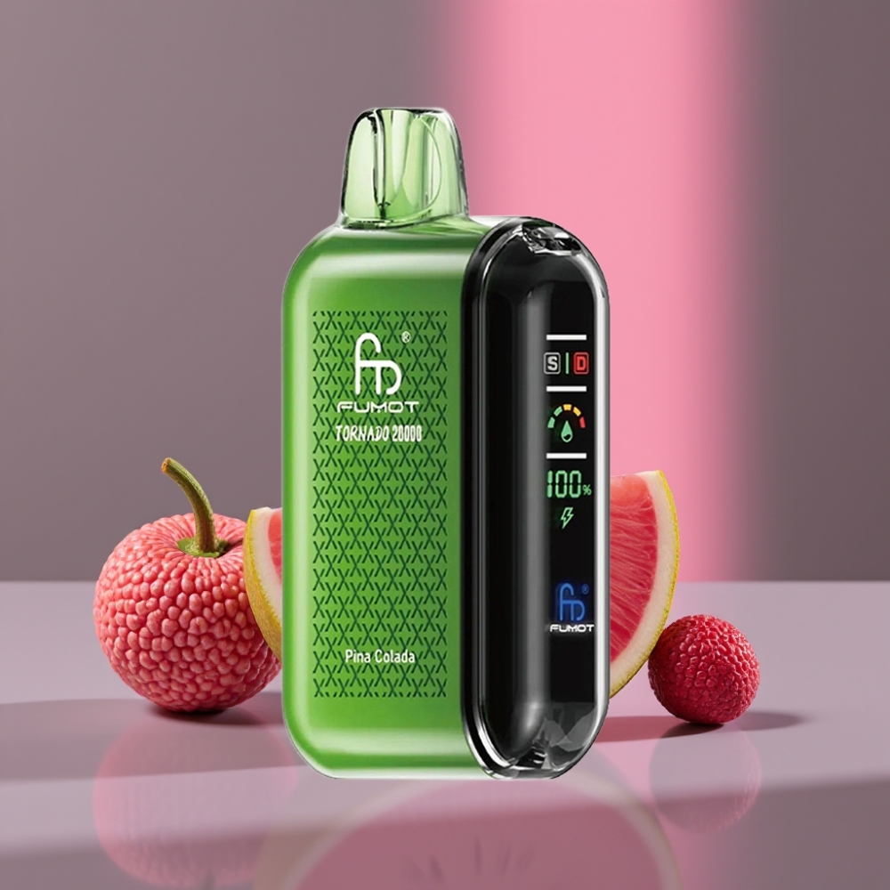Fumot Tornado 20000 Puffs Objem 20ml Dual Mesh Coil 850mAh Ananas Koktejl
