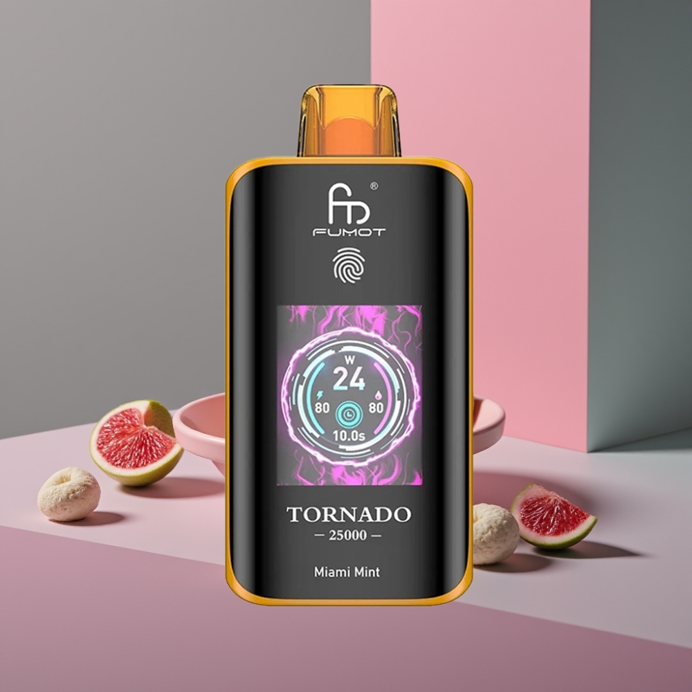 Fumot Tornado 25000 Puffs Dobíjecí Vape Miami Máta HD Display 20ml 700mAh