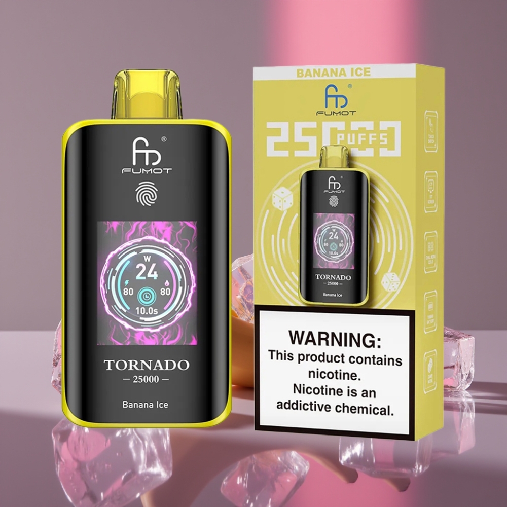 Fumot Tornado 25000 Puffs HD Display 700mAh 20ml Banánový Led