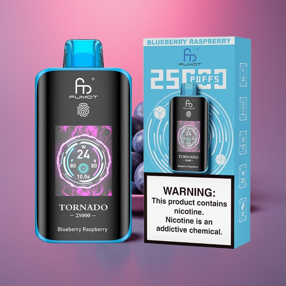 Fumot Tornado 25000 Puffs HD Display 700mAh 20ml Borůvka Malina