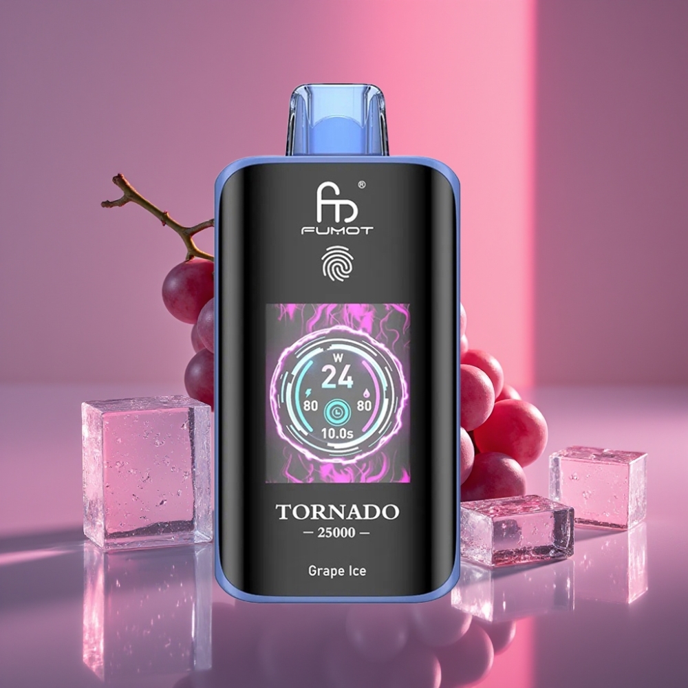 Fumot Tornado 25000 Puffs HD Display 700mAh 20ml Rechargeabilní Hroznový Led