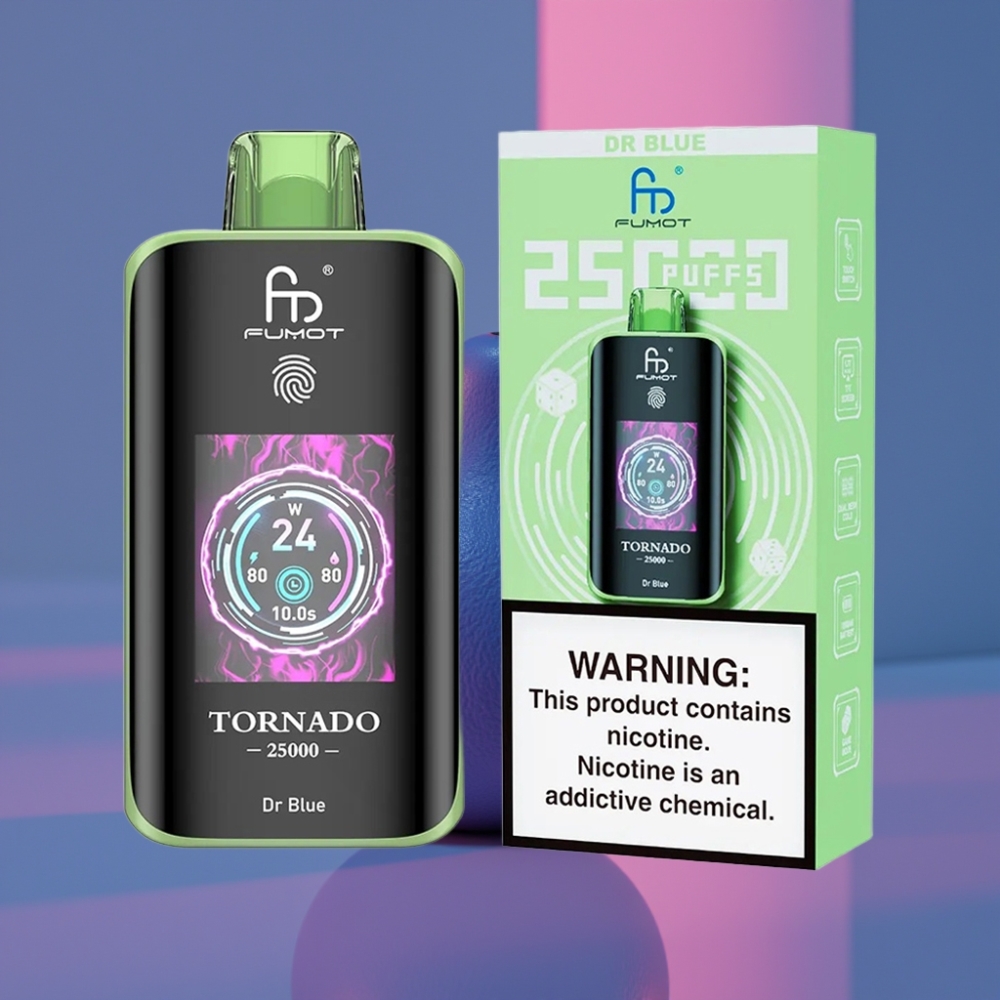 Fumot Tornado 25000 Puffs HD Display 700mAh 20ml Typ-C Dr Blue