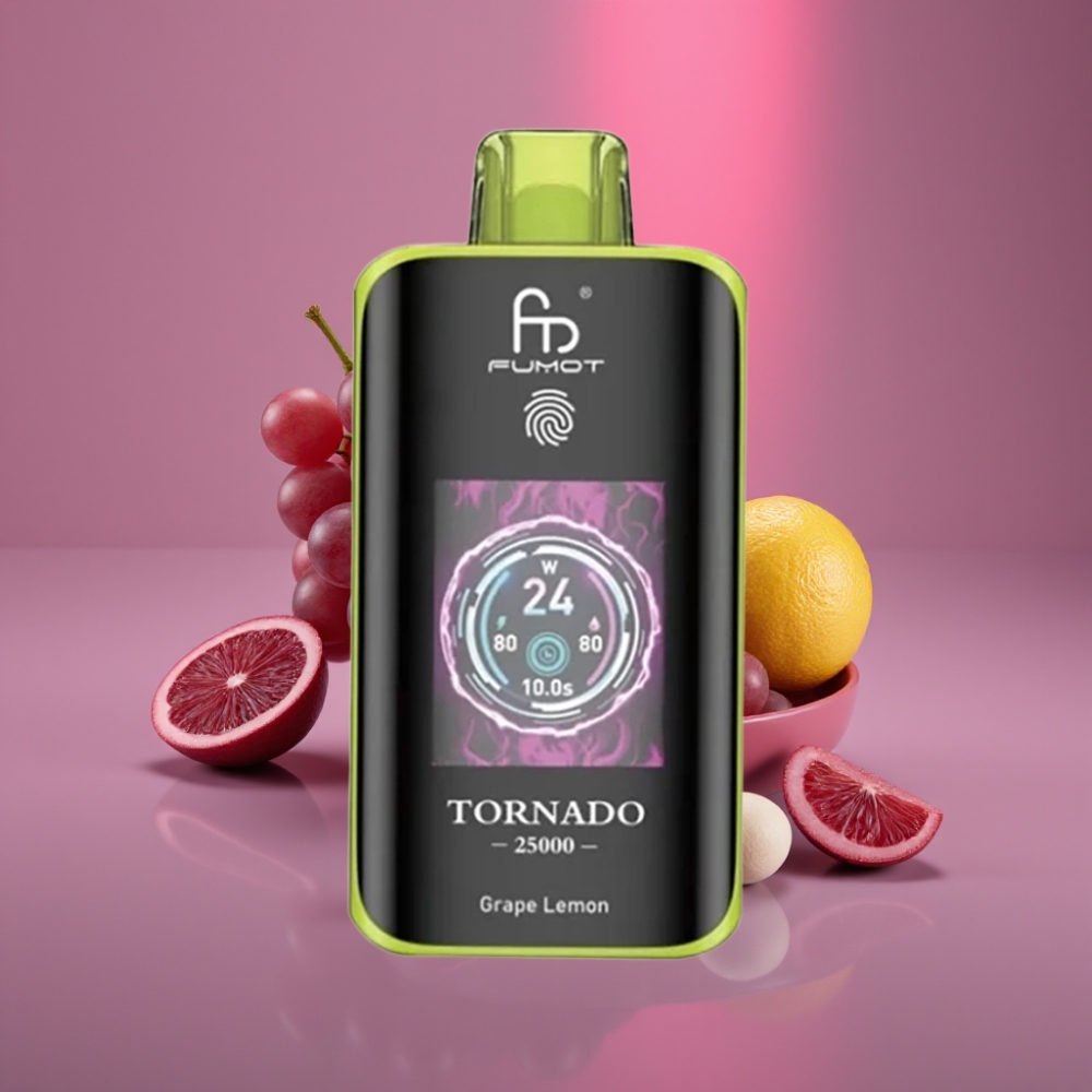 Fumot Tornado 25000 Puffs HD Display 700mAh 20ml Typ-C Hroznový Citron