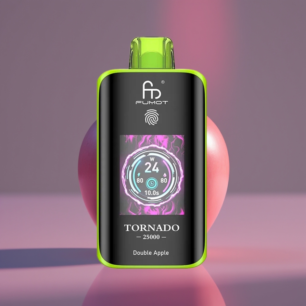 Fumot Tornado 25000 Puffs HD Screen 700mAh 20ml Dvojité jablko