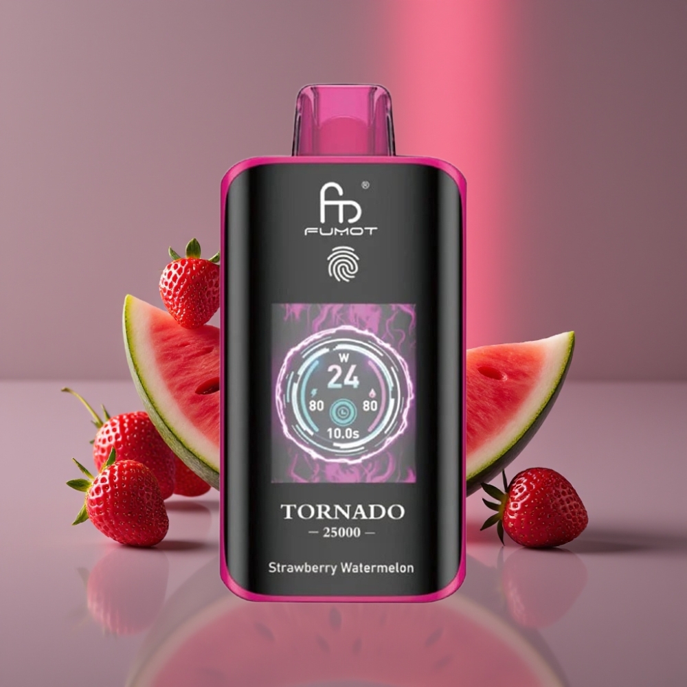 Fumot Tornado 25000 Puffs HD Screen 700mAh 20ml Jahodový Meloun