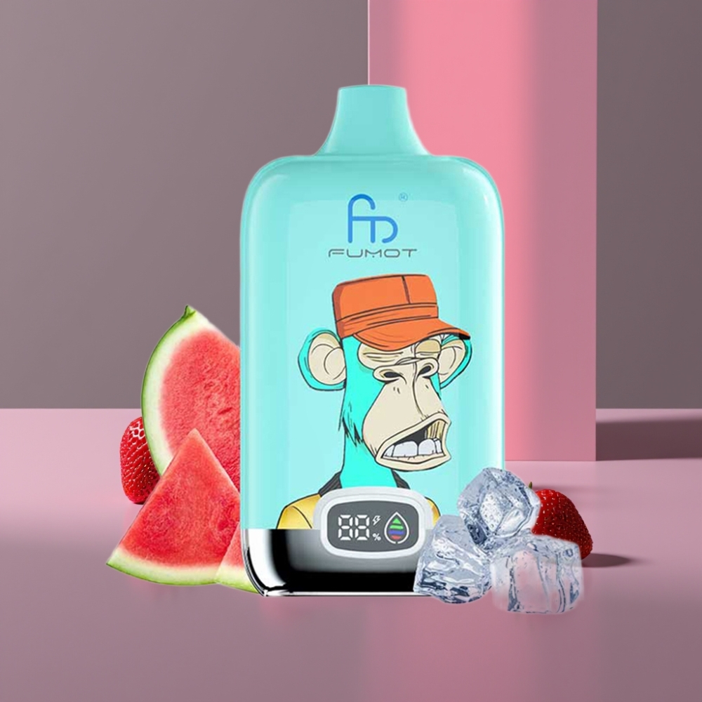 Fumot Tornado Digital Box 12000 Puffs 20ml 550mAh Typ-C Jahodový Kobliha