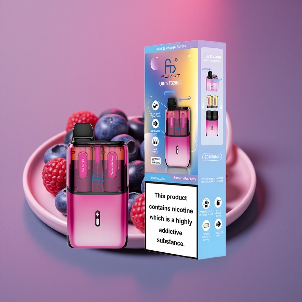 Fumot Ultra T32000 32000 šluků 800mAh 24ml Typ-C Modrá Malina Led - Borůvka Malina