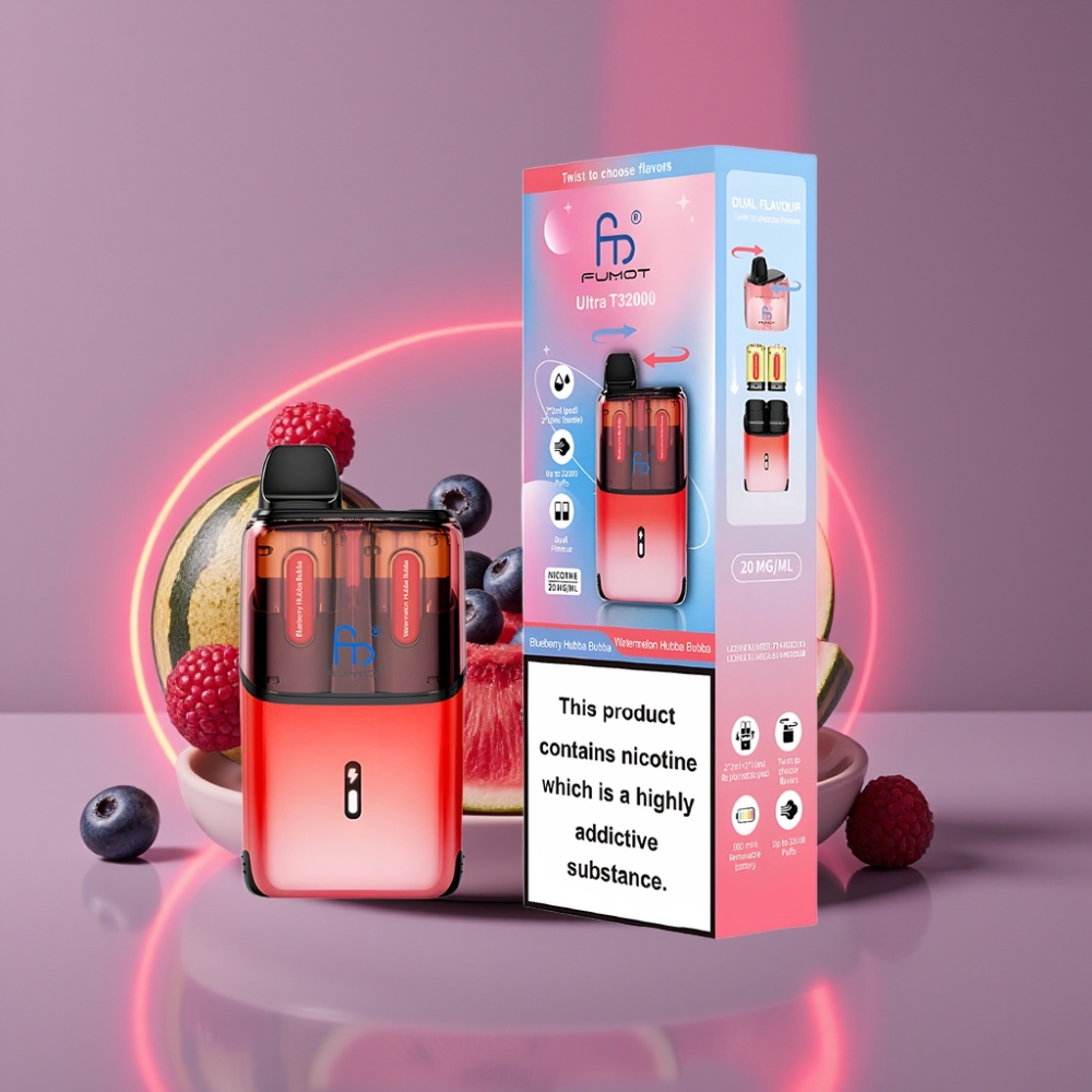 Fumot Ultra T32000 32000 šluků 800mAh 24ml borůvka Hubba Bubba - vodní meloun Hubba Bubba