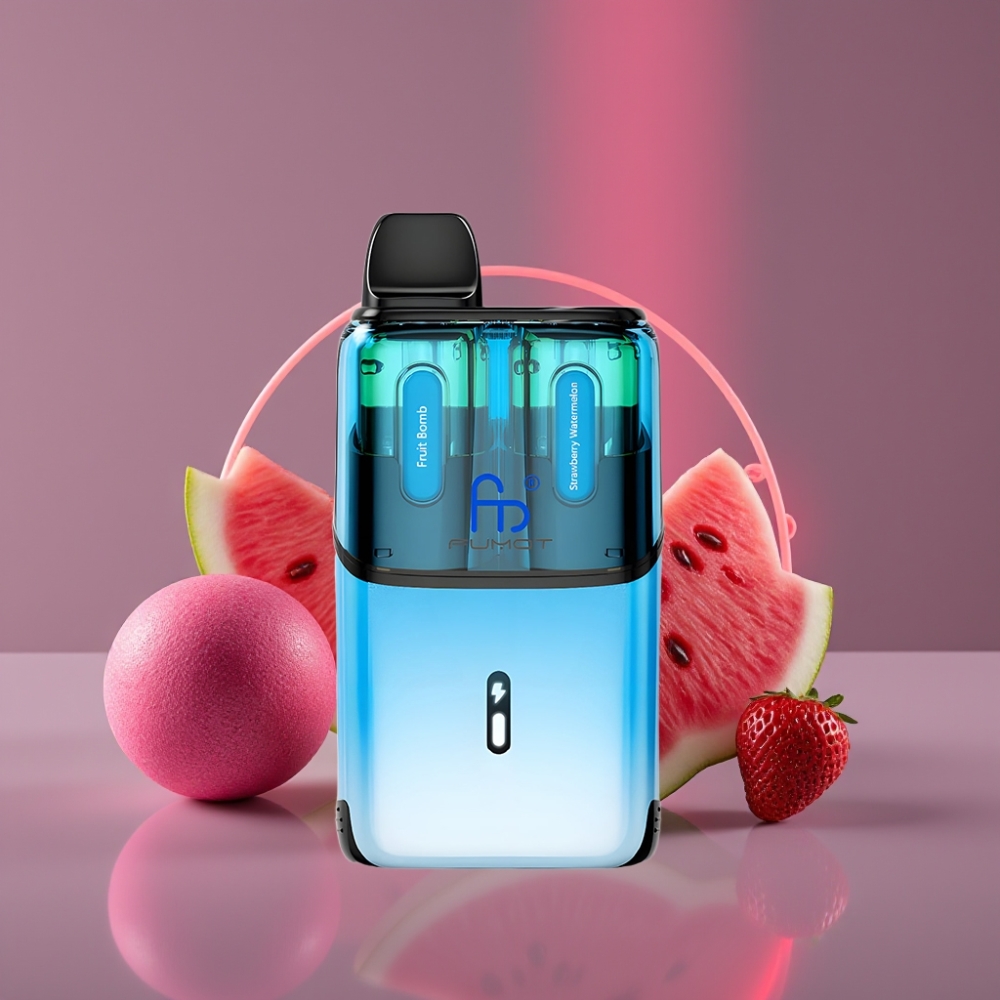 Fumot Ultra T32000 Disposable Vape 32000 tahů, 800mAh, 24ml, Typ-C, Ovocná bomba - Jahoda Meloun