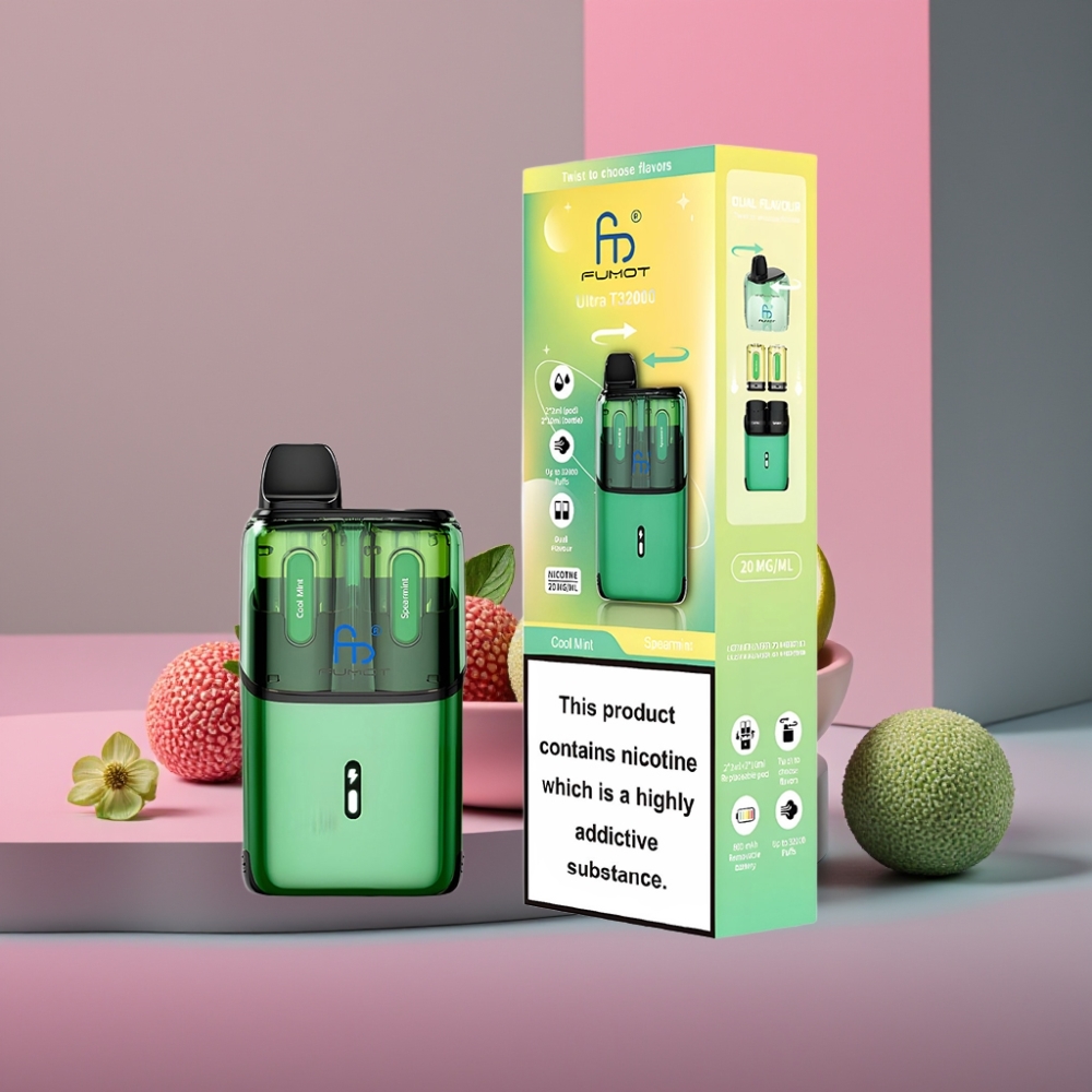 Fumot Ultra T32000 Disposable Vape Chladivá Máta - Mátová s 800mAh baterií a 24ml náplní