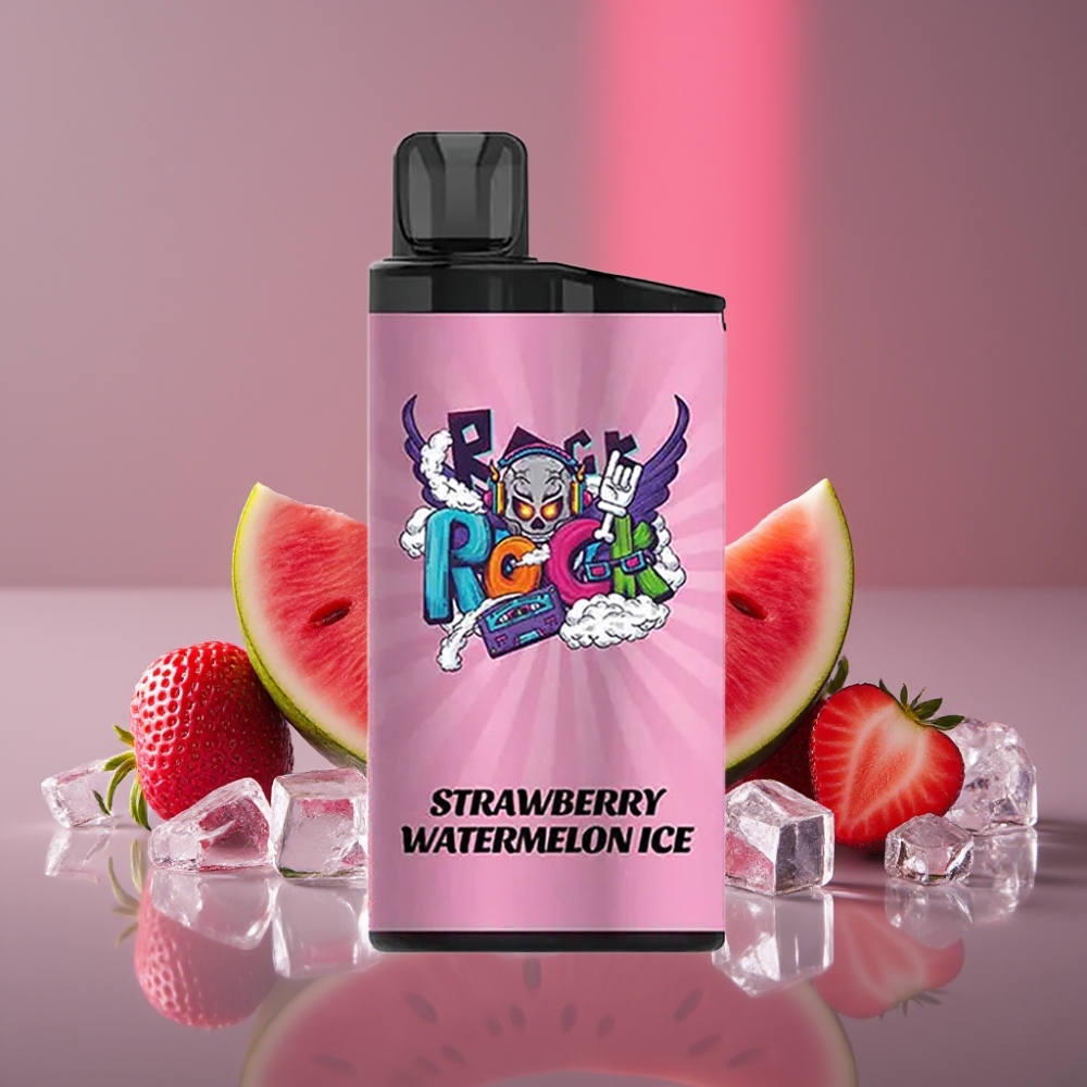 IGET Bar 3500 Puffs Disposable Vape Jahodový Melounový Led, 1400 mAh, 1.2 Ohm Mesh Coil