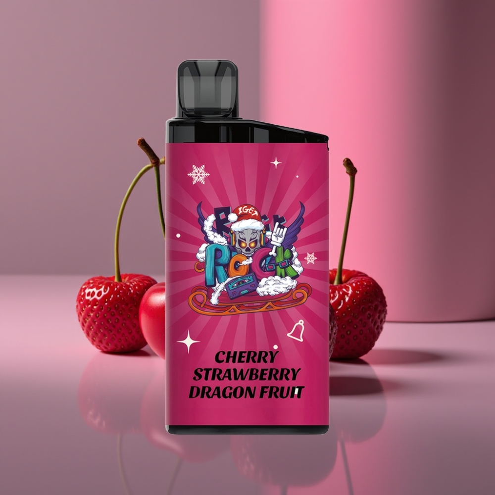 IGET Bar 3500 Puffs Disposable Vape Třešeň Jahoda Pitahaya 41,3x21,3x94,5mm 1400 mAh