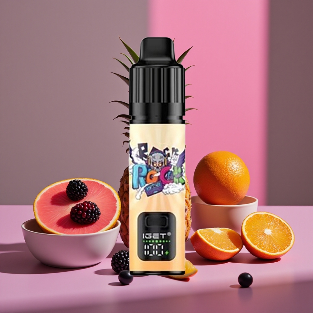 IGET BAR PLUS S3 POD 10000 Puffs 18ml 5% Nikotinu 950mAh Ostružina Ananas Pomeranč