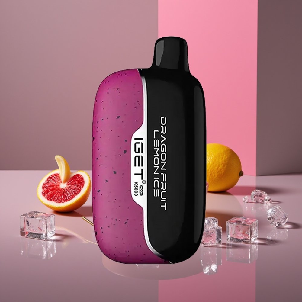 IGET Moon K5000 Puffs 81,5 g Dračí Ovoce Citron Led Disposable Vape 49,5x25,3x99,4 mm