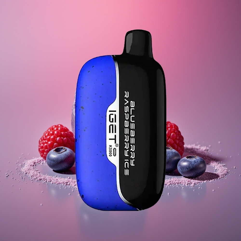 IGET Moon K5000 Puffs 81.5g/49.5mm Borůvka Malina Led Disposable Vape