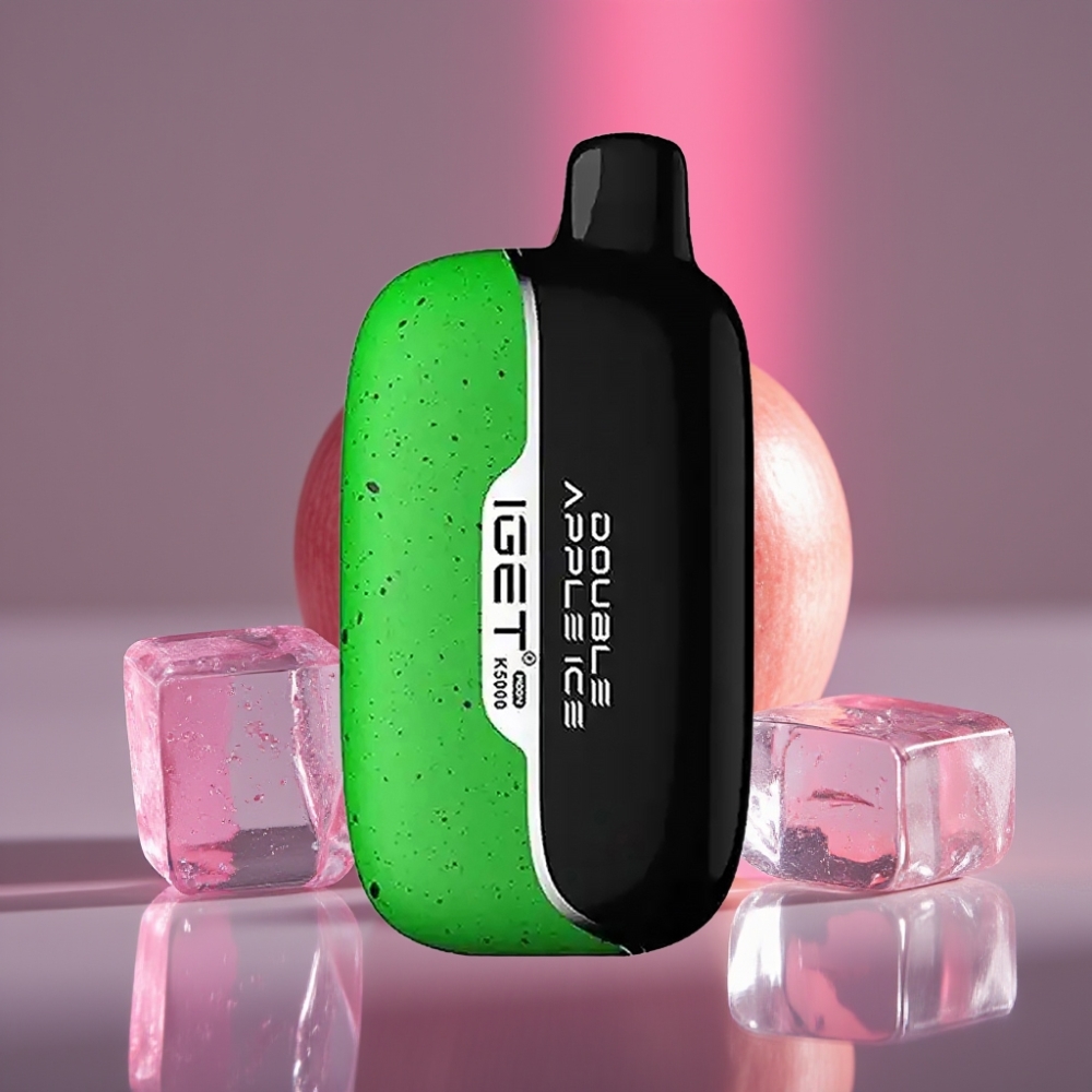 IGET Moon K5000 Puffs Disposable Vape Dvojité Jablko Led 81,5g 1,35 Ohm Mesh