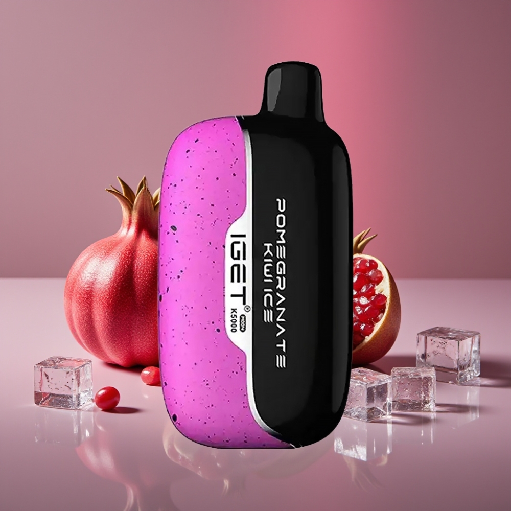 IGET Moon K5000 Puffs Disposable Vape Granátové Jablko Kiwi Led PC 1.35 Ohm Mesh
