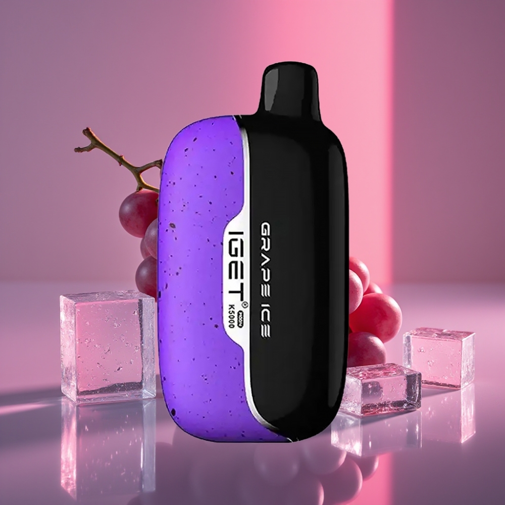 IGET Moon K5000 Puffs Disposable Vape Ledová Hroznová 81.5g Mesh Coil 1.35 Ohm