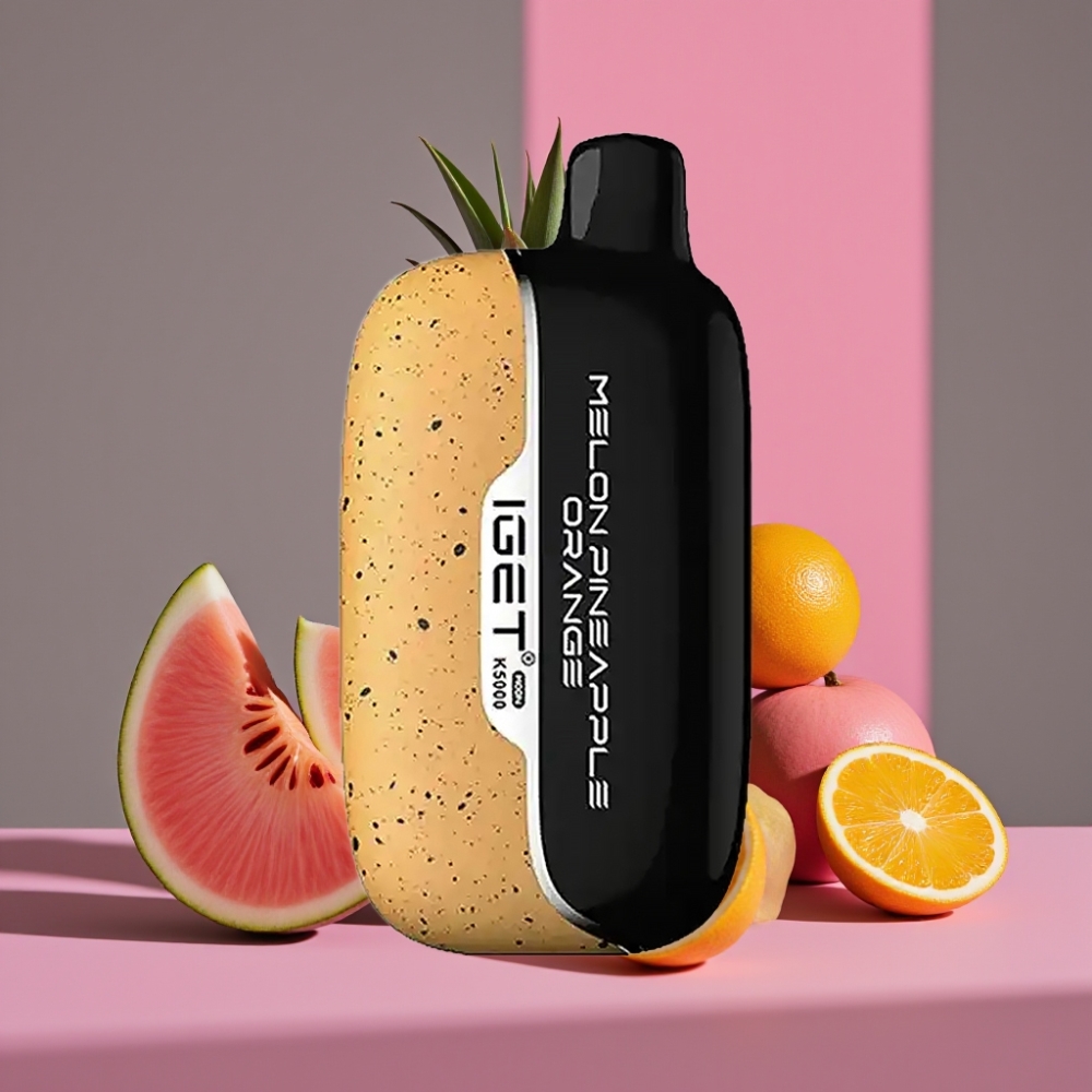 IGET Moon K5000 Puffs Disposable Vape Meloun Ananas Pomeranč 81,5g 1,35Ohm