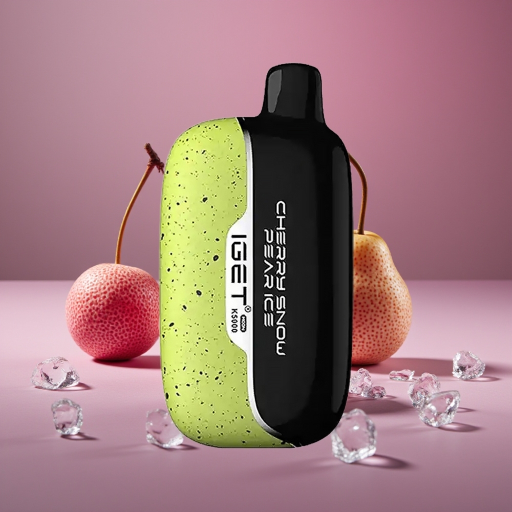 IGET Moon K5000 Puffs Disposable Vape Třešňová Sněhová Hruška Led 81.5g PC 1.35 Ohm
