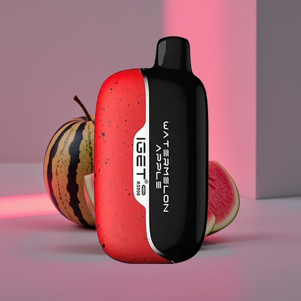 IGET Moon K5000 Puffs Disposable Vape Vodní Meloun Jablko PC Mesh Coil 1.35 Ohm